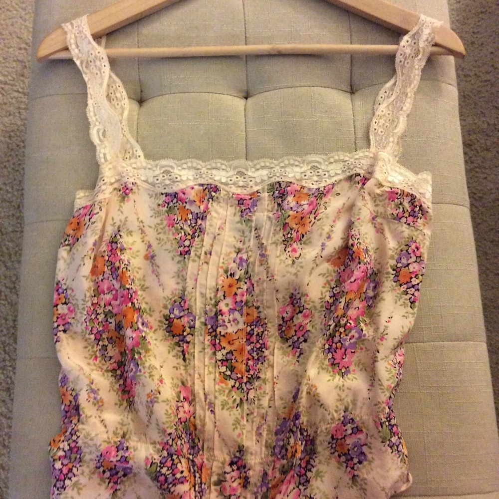 Bebe Brand Floral Lace Cami